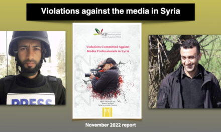 The periodic report of the Syrian Journalists Association: November 2022 is the month of grave violations